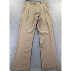 Nike Men's 34x36 Coach Training Performance Pants Chino Beige Sports Logo